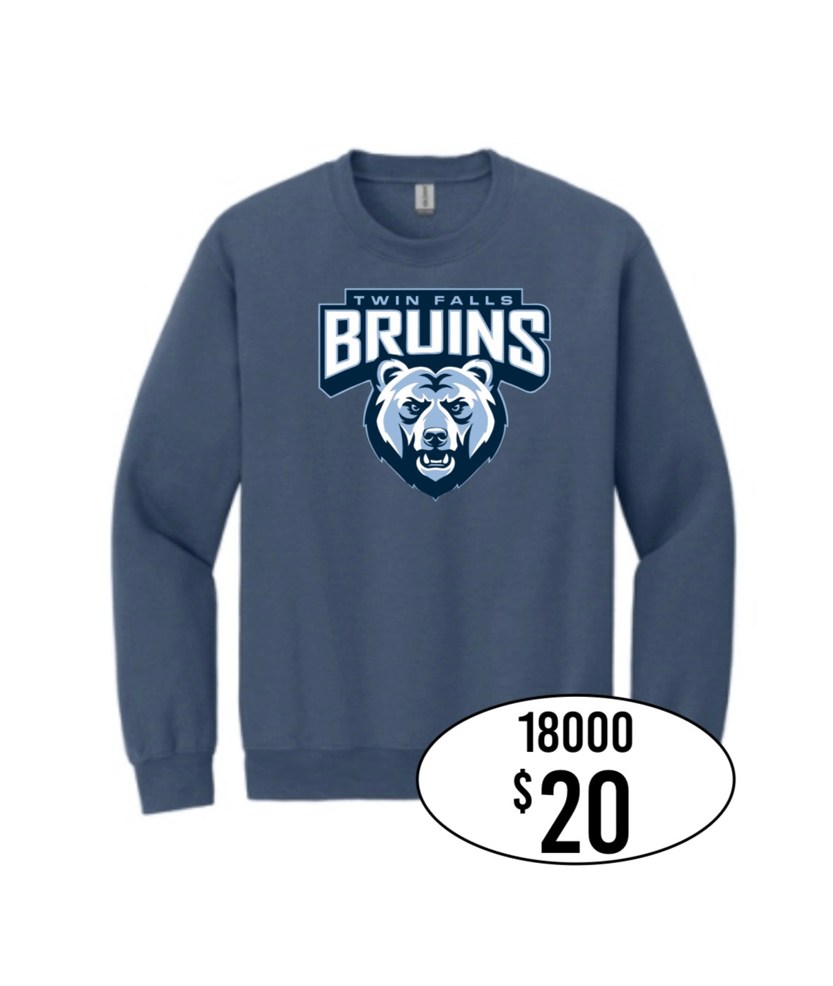 TFHS Gildan® Heavy Blend™ Crewneck Sweatshirt in Indigo Blue