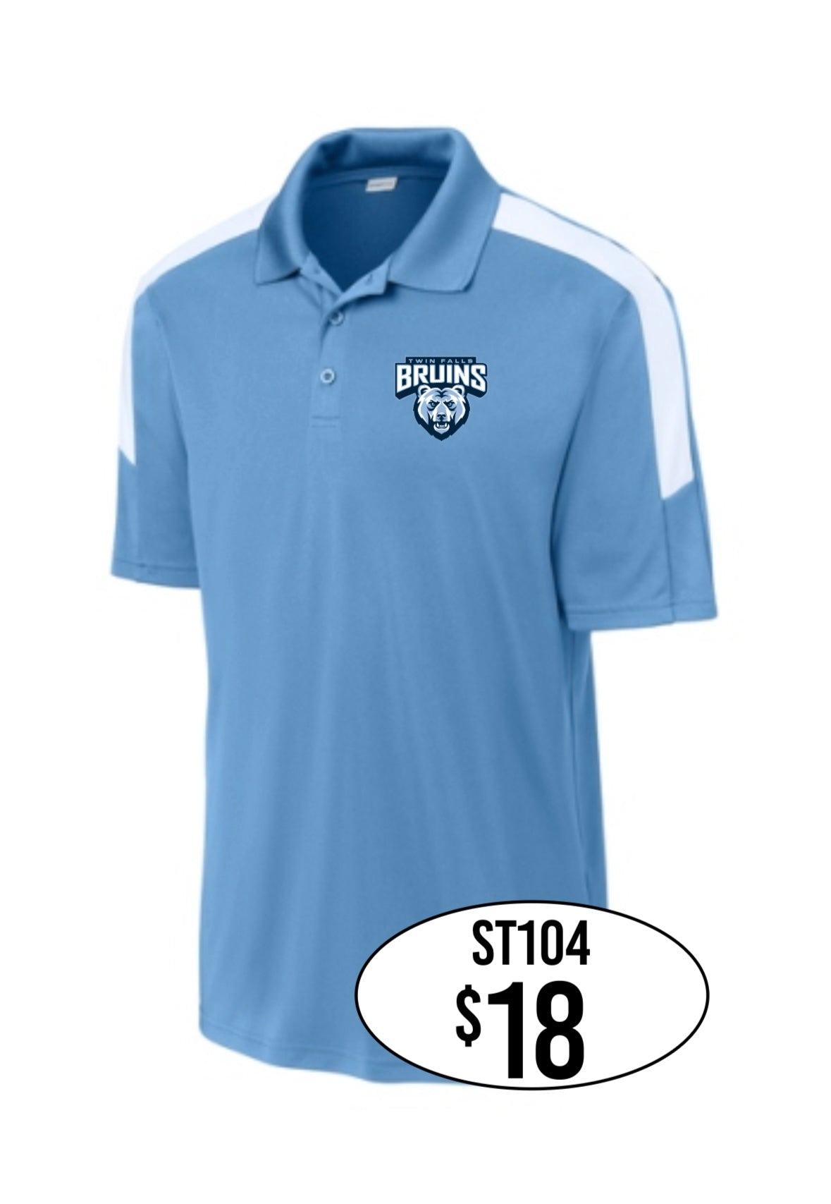 TFHS Sport-Tek® Competitor™ United Polo in Carolina Blue
