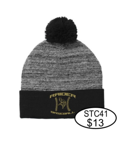 RIMROCK Sport-Tek ® Heather Pom Pom Beanie