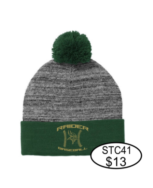 RIMROCK Sport-Tek ® Heather Pom Pom Beanie