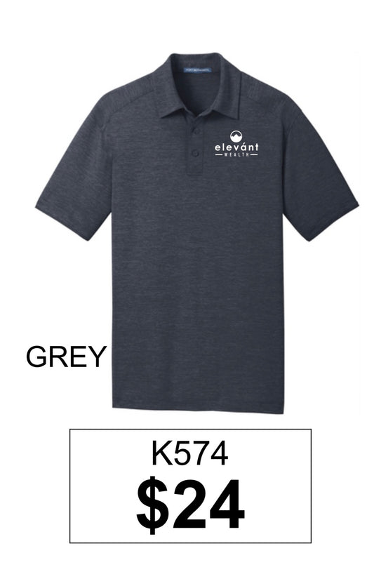 Elevant Wealth Port Authority® Digi Heather Performance Polo