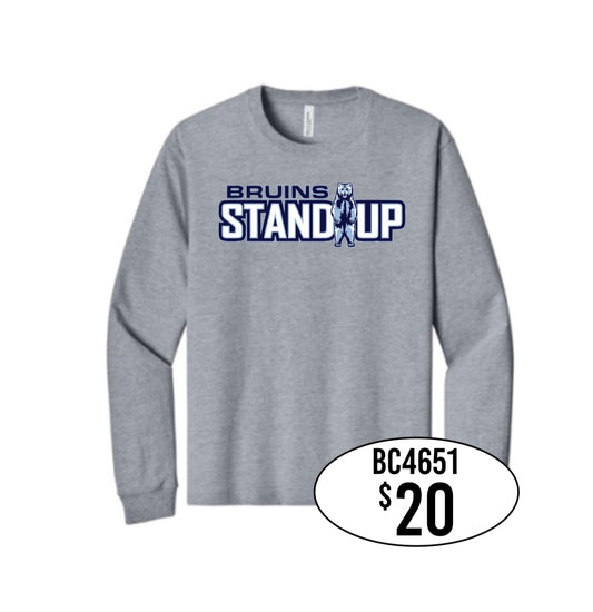 TFHS BELLA+CANVAS® Unisex 7.5-Ounce Heavyweight Long Sleeve Tee in Gray