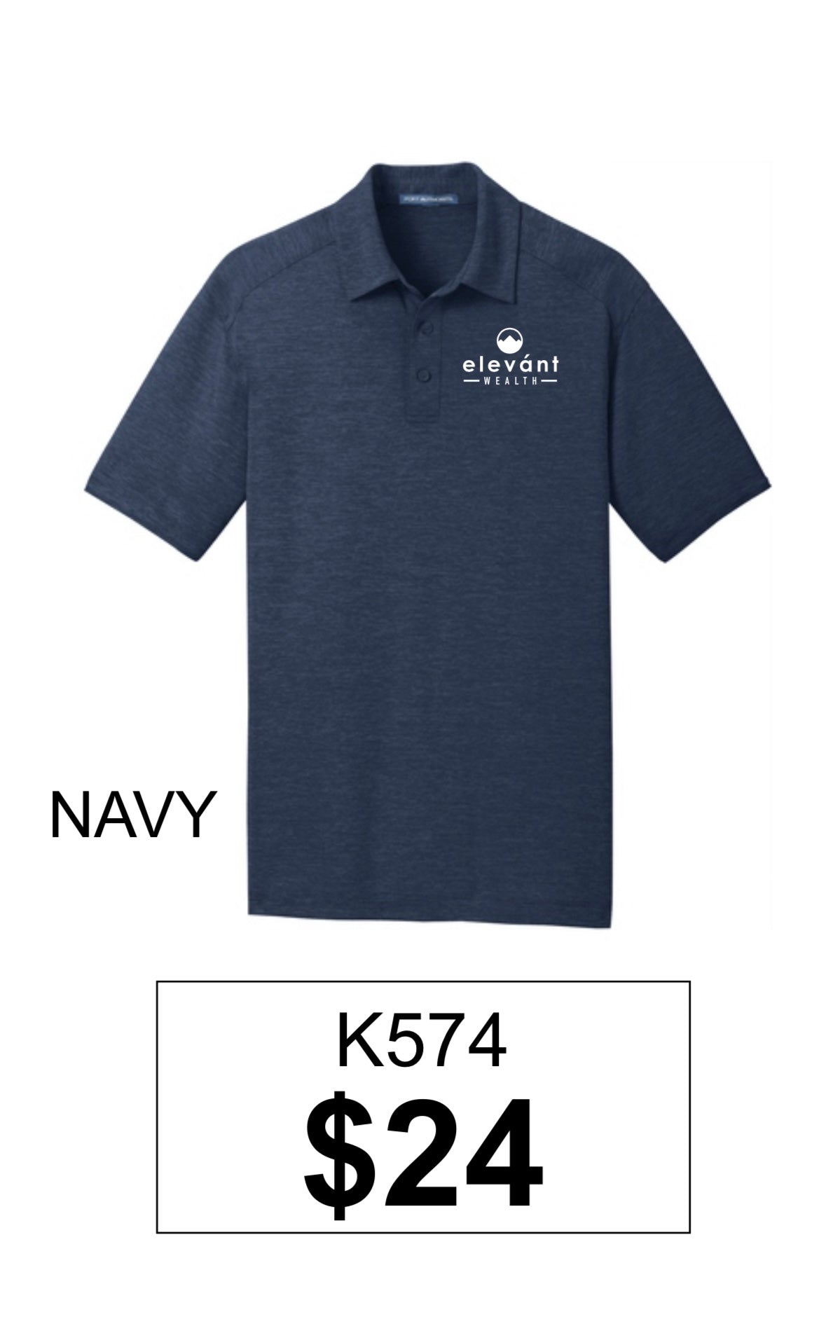 Elevant Wealth Port Authority® Digi Heather Performance Polo