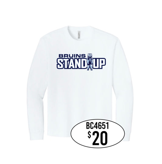 TFHS BELLA+CANVAS® Unisex 7.5-Ounce Heavyweight Long Sleeve Tee in White