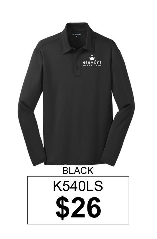 Elevant Wealth Port Authority® Silk Touch™ Performance Long Sleeve Polo