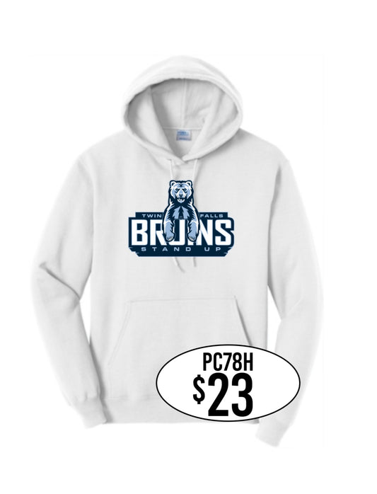 TFHS Port & Co™ Core Fleece Pullover Hooded Sweatshirt in White