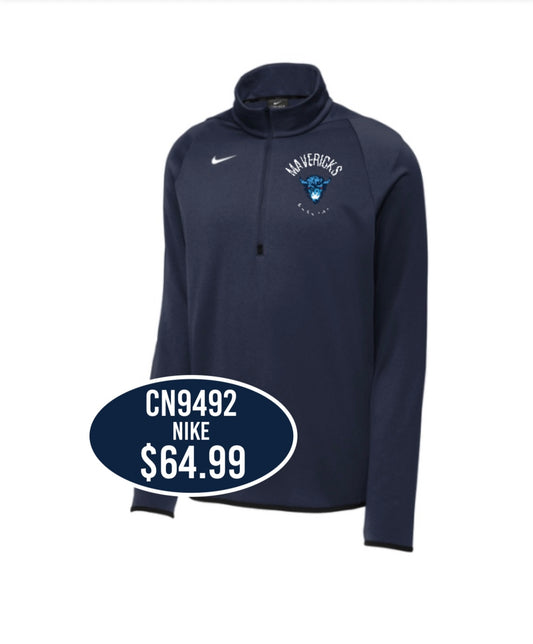 Mavericks Navy Nike Therma-FIT 1/4-Zip Fleece