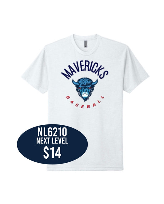 Mavericks White Next Level Apparel® Adult CVC Tee