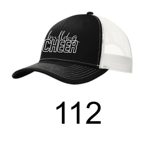 Black Bulldog Cheer Hat