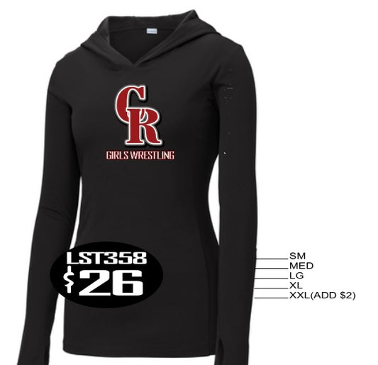 Canyon Ridge Girls Wrestling Long Sleeve Hooded Shirt