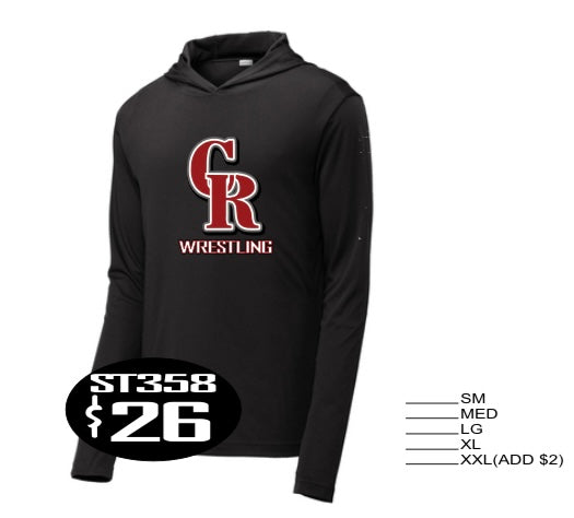 Canyon Ridge Boys Wrestling Long Sleeve Hooded Shirt