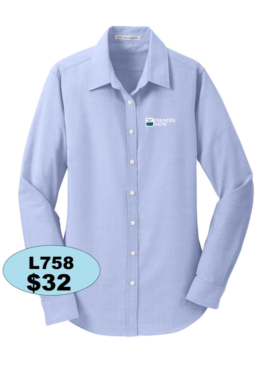 Farmers Bank Port Authority® Women's SuperPro™ Oxford Shirt
