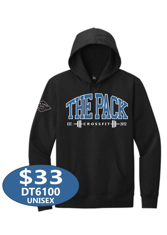 "The Pack" District® V.I.T.™ Fleece Hoodie in Black (unisex)