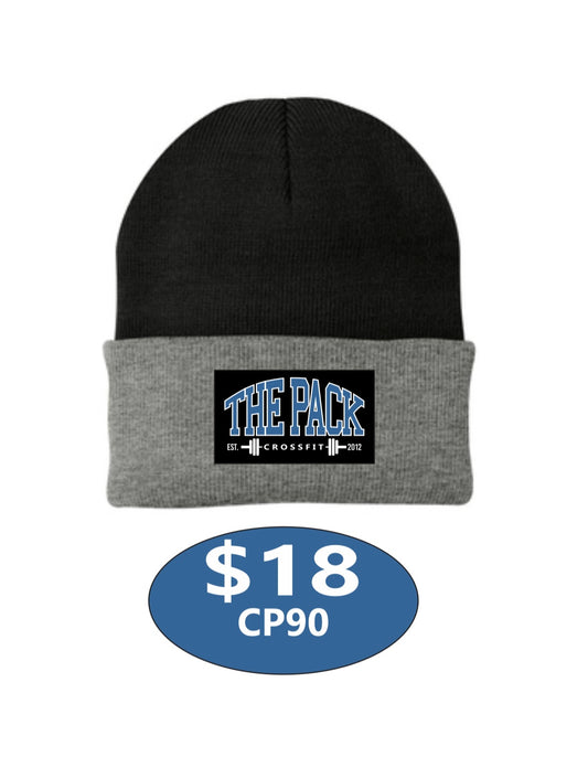 "The Pack" Port & Company® - Knit Cap in Black/Athletic Oxford