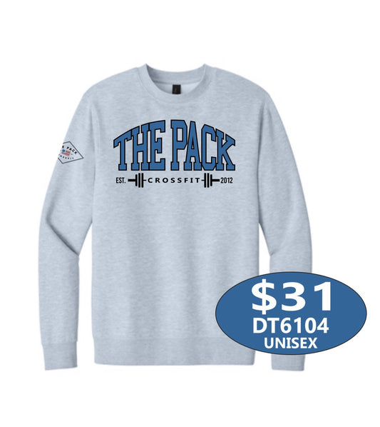 "The Pack" District® V.I.T.™ Fleece Crew in Light Heather Gray (unisex)