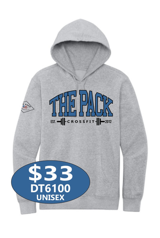 "The Pack" District® V.I.T.™ Fleece Hoodie in Light Heather Gray (unisex)