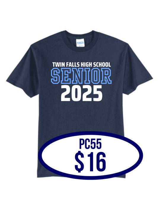 TFHS Spirit Pack Port & Company® Core Blend Tee in Navy