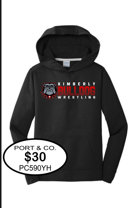 Kimberly Wrestling Port & Company® Youth Performance Fleece Pullover Hooded Sweatshirt