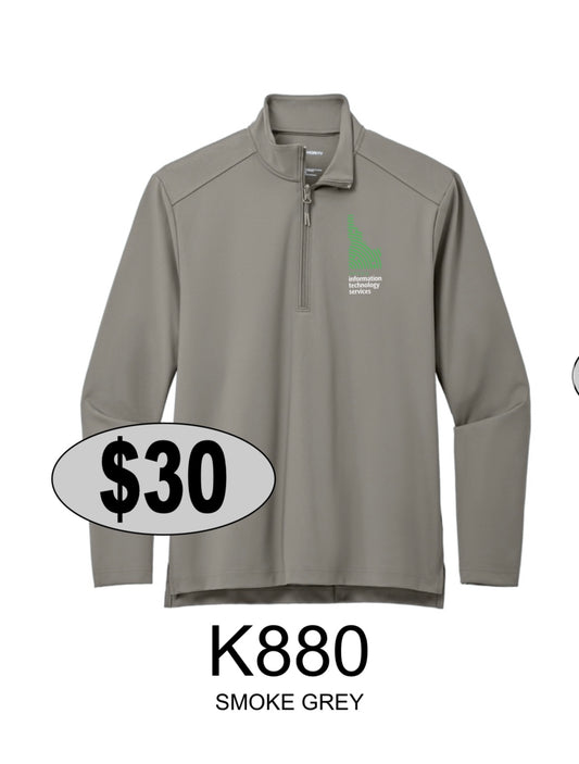 Port Authority® C-FREE® Double Knit 1/4-Zip in SMOKE GRAY